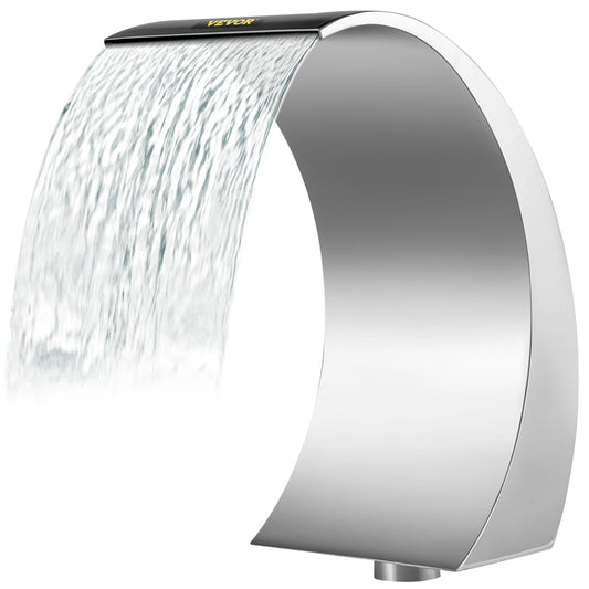 Succebuy 60x30/40x20cm Pool Fountain Waterfall Stainless Steel