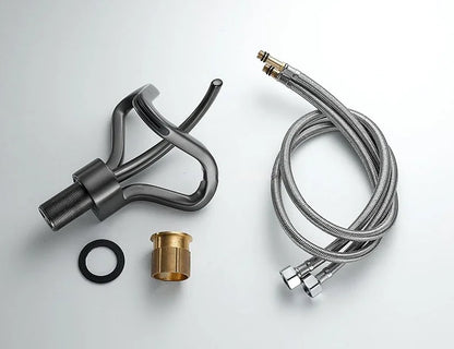 Faucet Bathroom Hollow Out Design Waterfall Basin Mixer