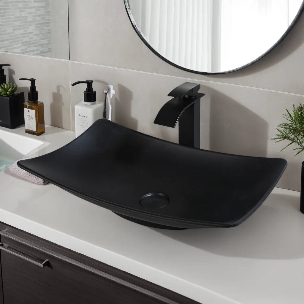 Kemaidi Bathroom Sink Faucet Combo Vessel Sink Countertop