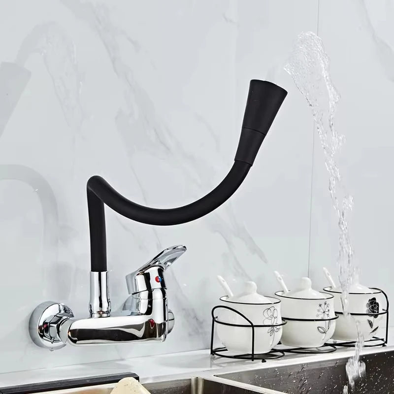 Wall Mounted Faucet Mixer Sink Faucet 360 Degree