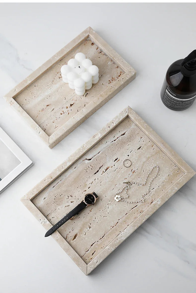 Natural Cave Stone Bathroom Supplies Jewelry Storage Tray