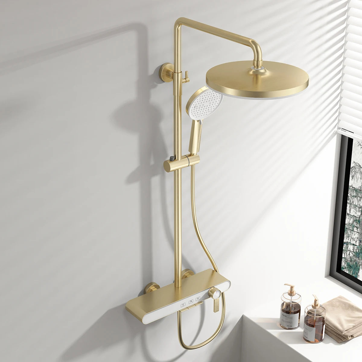 Cold Bathroom Shower System Faucets 12 Inch Round
