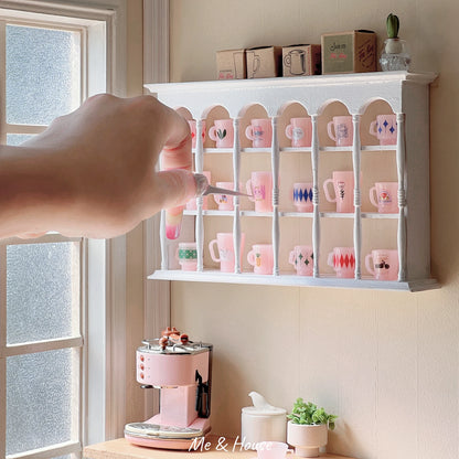 1/6 Scale Dollhouse Miniature Furniture Wooden Shelf Cabinet