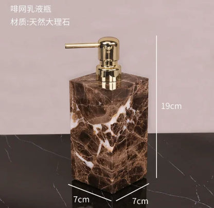 Dark Natural Marble Bathroom Brown Luxury Toothbrush Holder