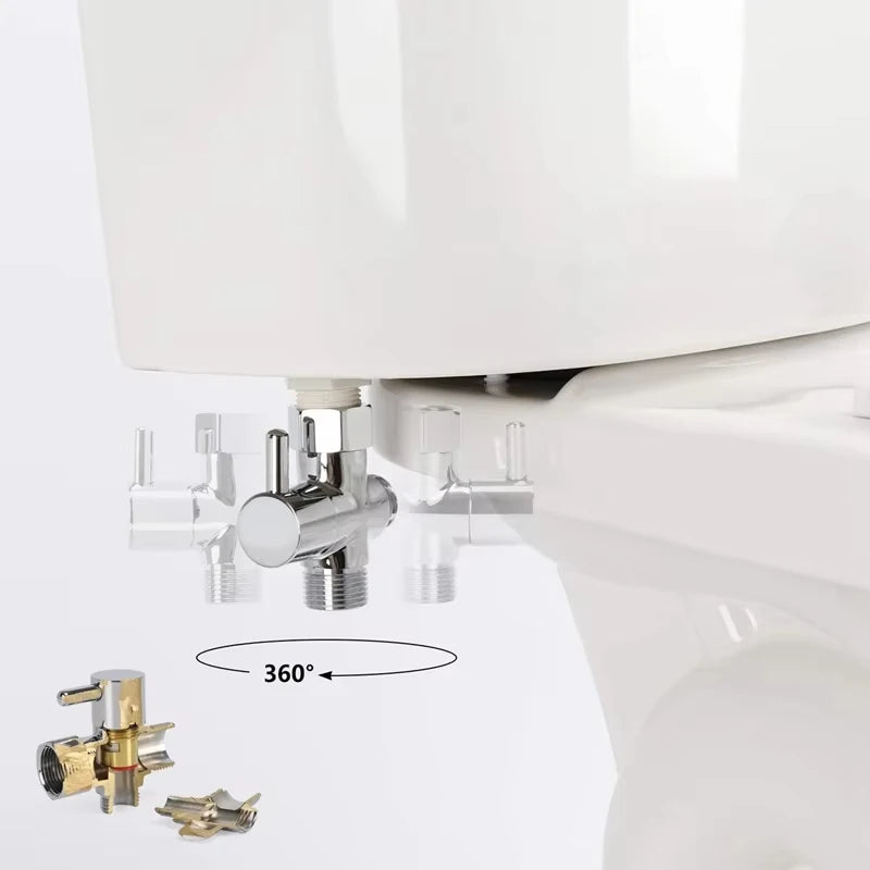 G1/2 Inch Three-Way Diverter Valve T-Type Adapter Converter