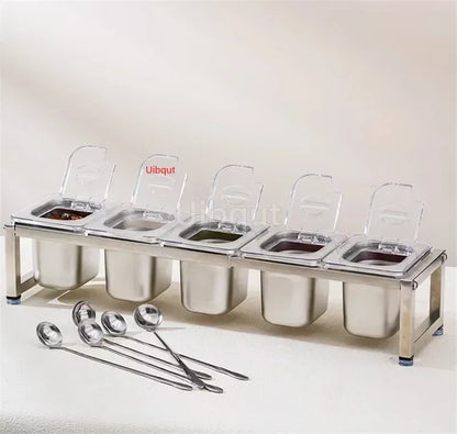 Stainless Steel Transparent Gn Pans Visible Food Exhibition