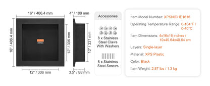 Succebuy Shower Niche Ready Tile Shelf Organizer Corners