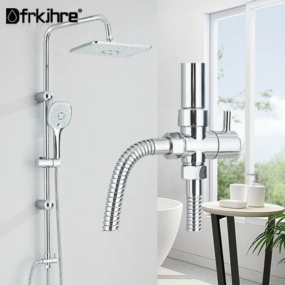 Chrome Simple Rainfall Shower Faucet High Pressure Stainless
