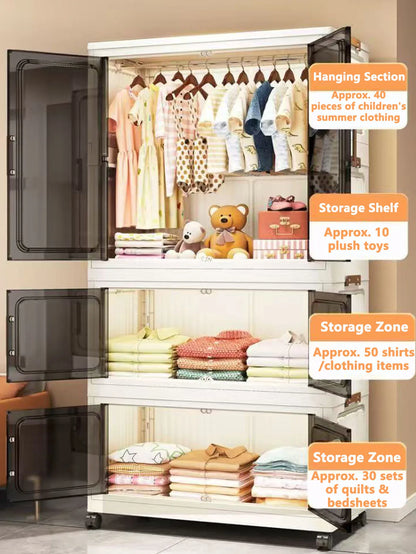 Multi-Functional Folding Storage Cabinet Doors Office Bathroom