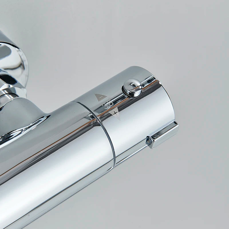 Thermostatic Shower Faucet Mixing Valve Bathroom Long Rotate