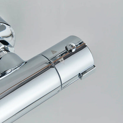 Thermostatic Shower Faucet Mixing Valve Bathroom Long Rotate