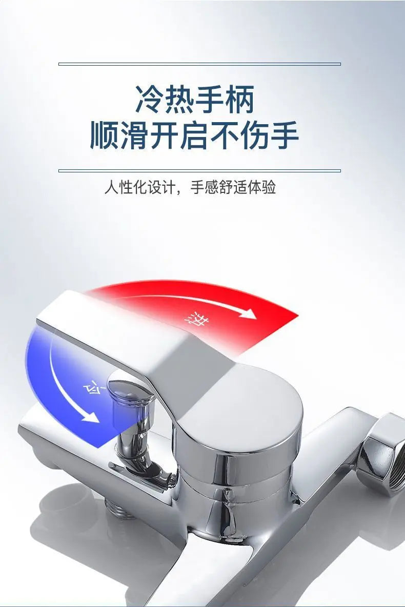 Zinc Alloy Shower Faucet Mixer Tap 3-Way Cold