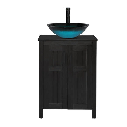 Black 24 Bathroom Vanity Sink Combo Modern Vanity