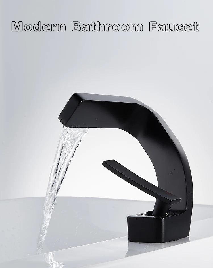 Tolm Basin Faucet Modern Bathroom Mixer Tap Orange