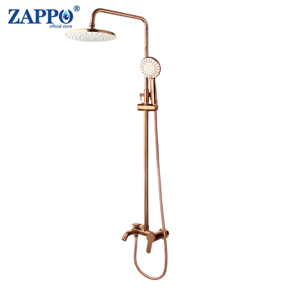 Zappo Solid Brass Rose Golden Shower Faucet Pink