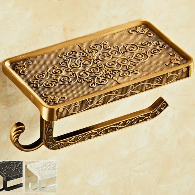 Antique Brass Toilet Paper Holder Bathroom Mobile Tssue