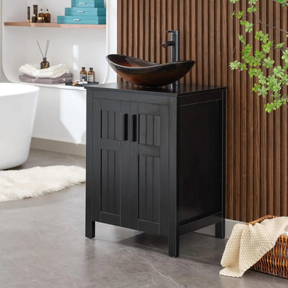 Black 24 Bathroom Vanity Sink Combo Modern Vanity