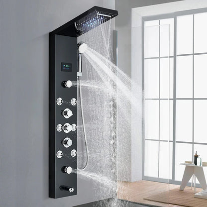 Led Shower Panel Digital Display Shower Faucet System