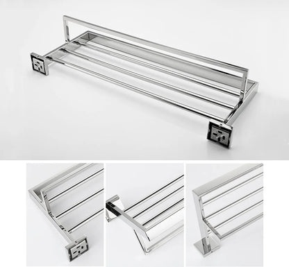 Stainless Steel Bathroom Hardware Mirror Chrome Polished Towel