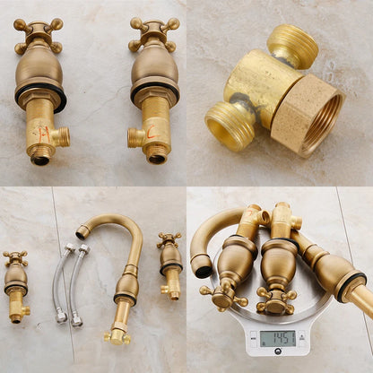 Ellen Antique Bronze Bath Sink Faucet Double Handle