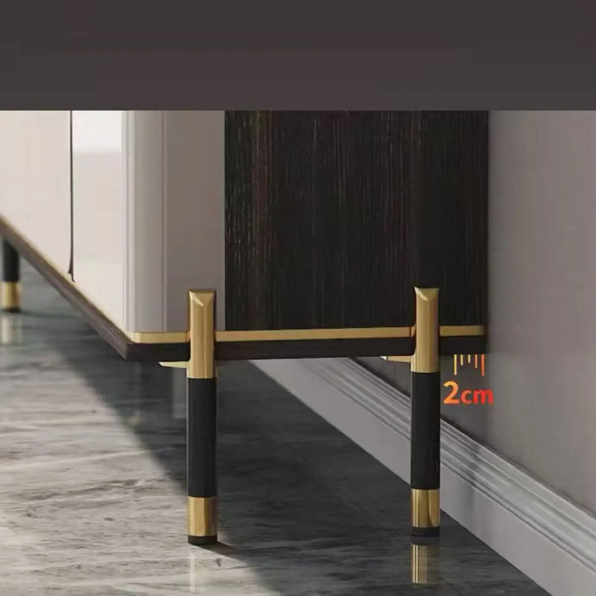 4pcs Light Luxury Metal Thickened Bathroom Cabinet Tv