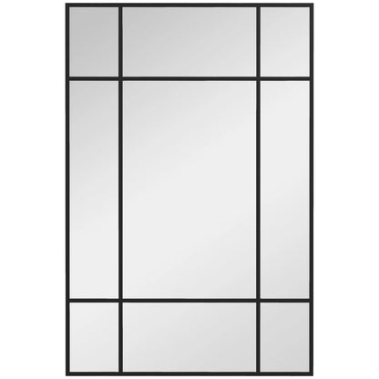Homcom Rectangular Wall Mirror 90x60 Cm Metal Frame