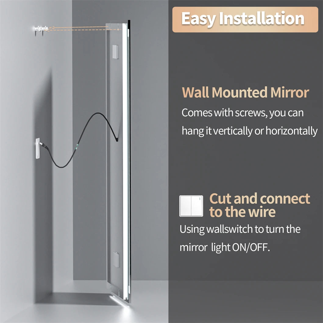Xxl Bathroom Mirror Smart Led Vanity Mirror Wall
