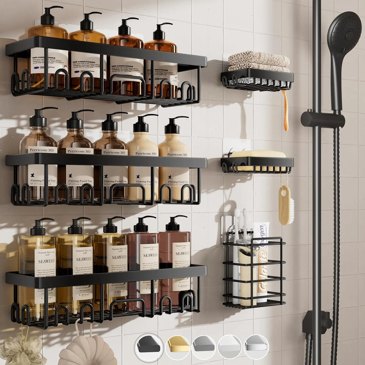 Pack Shower Caddy Organizer Rack Shelf Inside Shower