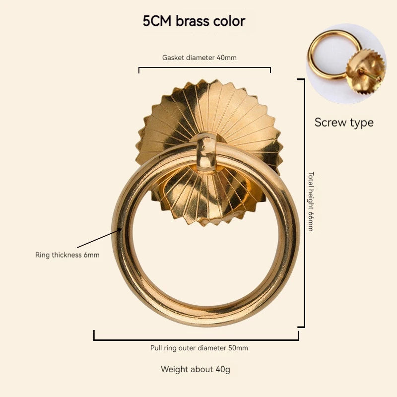 Chinese Medicine Cabinet Circular Ring Tea Can Pull