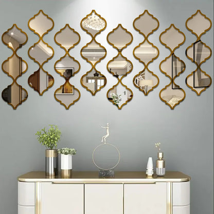 12/6pcs Large Moroccan Mirror - Wall-Mounted Living Room