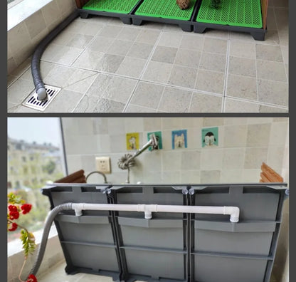 Flush Dog Toilet 28cm Enclosing Wall Large Dog