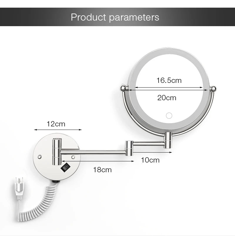 Wall Mount Led Lighting Makeup Vanity Mirror Inch