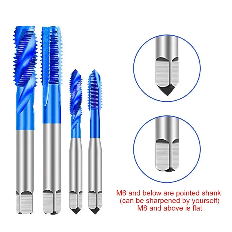 Azzkor Tip/Spiral/Straight Groove Tap M35 Cobalt Containing Blue