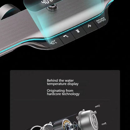 Digital Display Shower Bathroom Rainfall Piano Button Showers