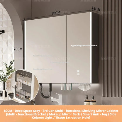 Modern Smart Bathroom Mirror Cabinet Wall-Mounted Vanity Mirror