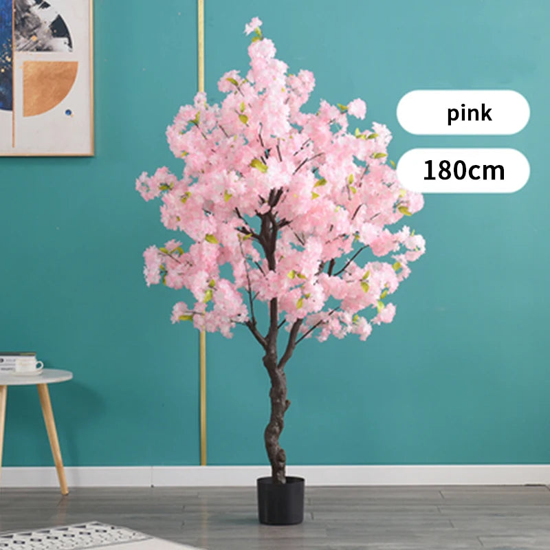 Decoration Artificial Cherry Tree Bonsai Wedding Indoor Living