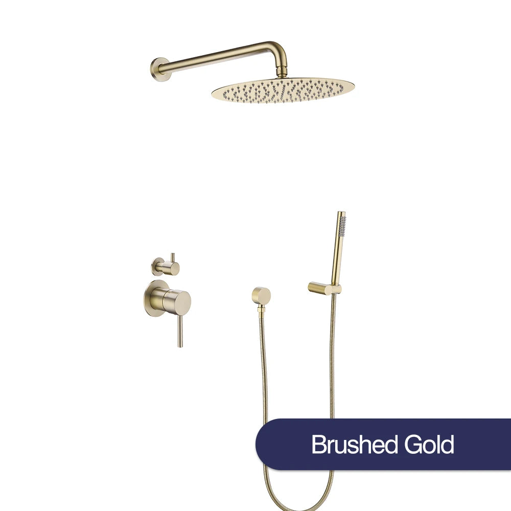 10 Inch Gunmetal Shower System Function Shower Faucet