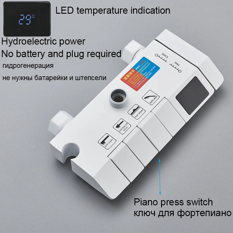 Rainfall Bathroom Shower System Digital Piano Key Shower