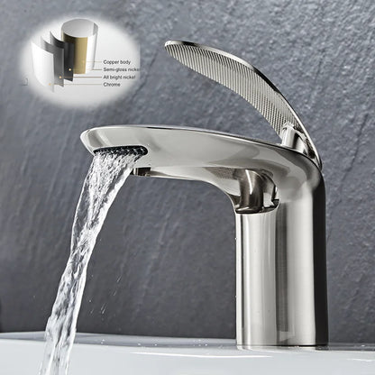 Tolm Waterfall Basin Faucet Water Tap Chrome Bathroom