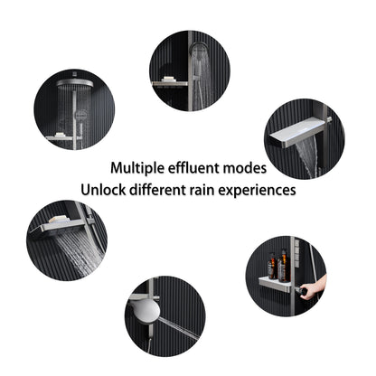 Luxury Bathroom Smart Rainfall Shower System Wall Mounted