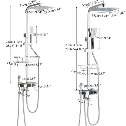 Ulgksd Thermostatic Shower Faucet Full Bathroom Rainfall Mixer