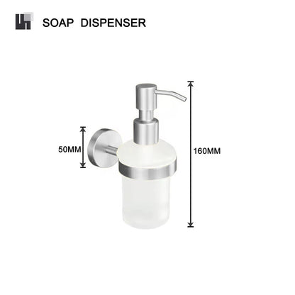 Brushed Nickel Bathroom Wall Mount Bath Shelf Robe