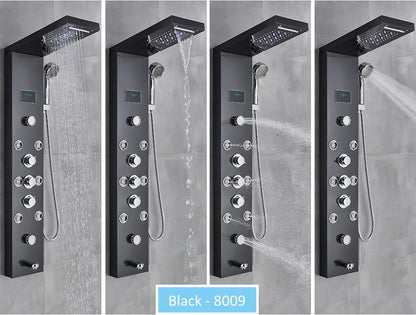 Led Shower Panel Tower System Rain Waterfall Shower