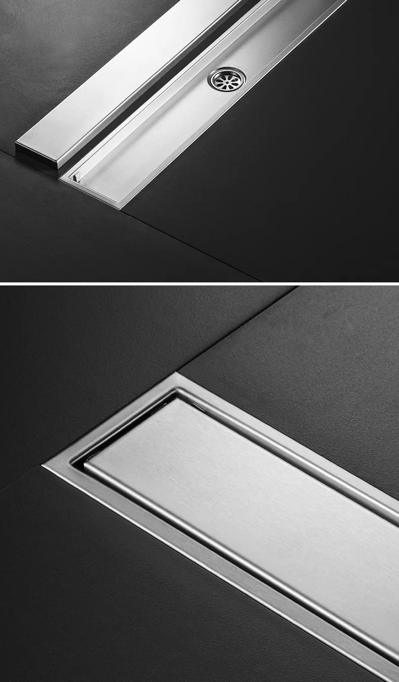 Luxury Hidden 304 Stainless Steel Rectangular Floor Drain