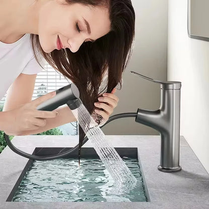 Pull-Out Bathroom Faucet Cold Water Outlet Bathroom Sink