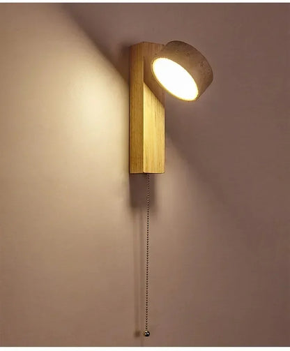 Rotatable Spanish Natural Limestone Round Led Wall Lamp