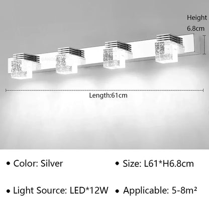 Modern Led Wall Lamp Crystal Sconce Living Dining