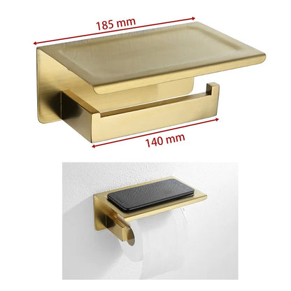 Gold Brushed Bathroom Hardware Towel Bar Rail Toilet
