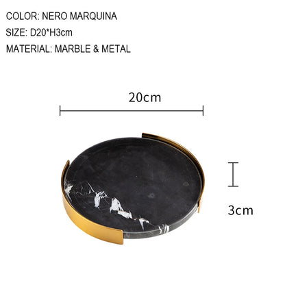 Scandinavian Decorative Natural Marble Tray Bathroom Luxury