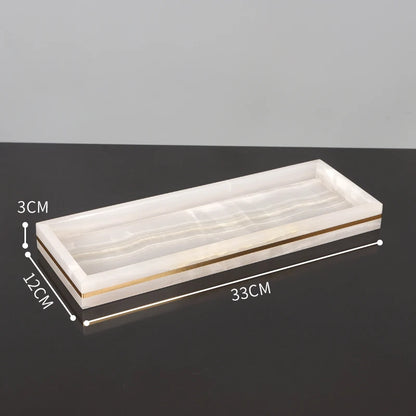 White Onyx Natural Marble Bathroom Gold Luxury Soap